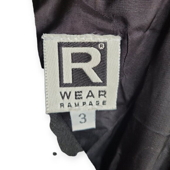 Rampage 90s **Black Satin Hi-Neck Dress** Grunge Y2K Style Size 3 - Picture 9 of 13